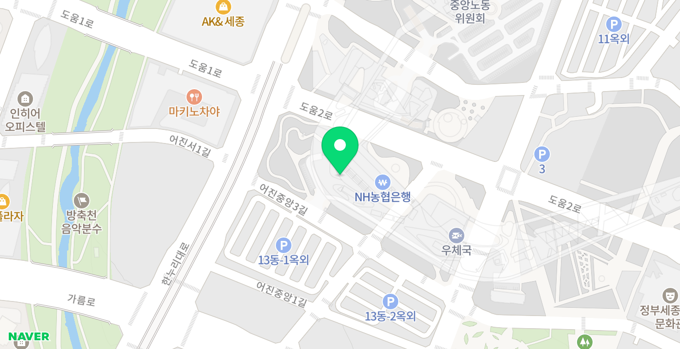 세종정부청사13-1동 위치 지도