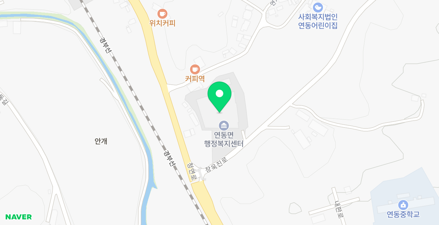 연동면 위치 지도
