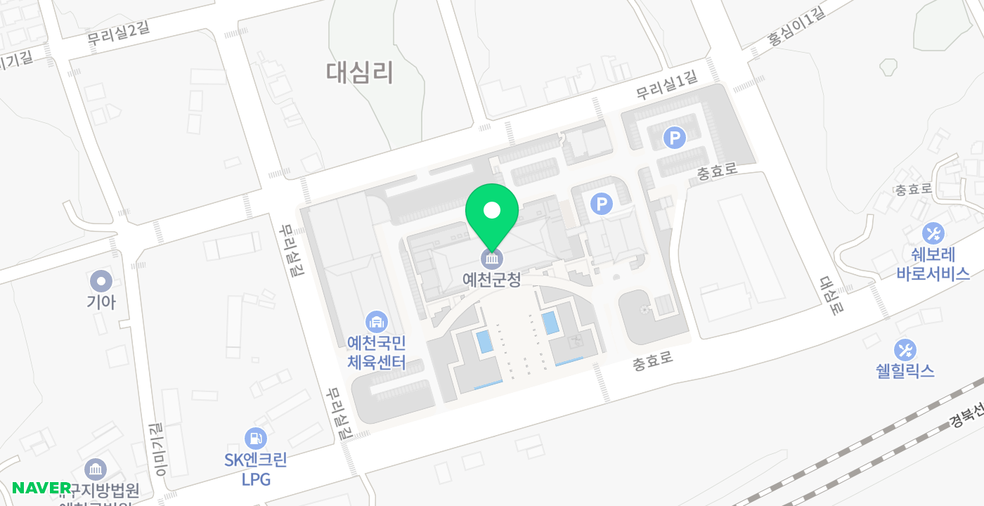 예천군청 위치 지도