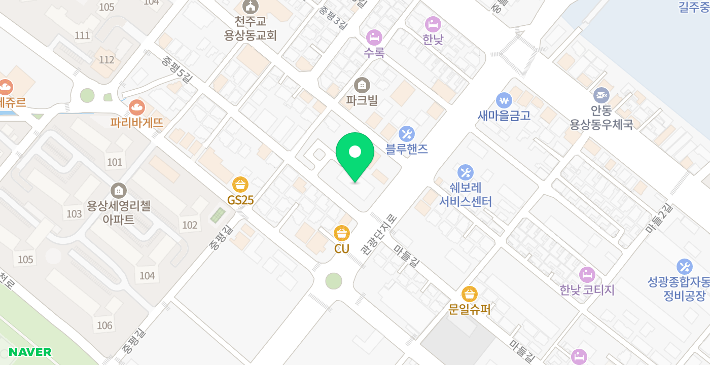 국민건강보험공단 안동청송영양지사 위치 지도
