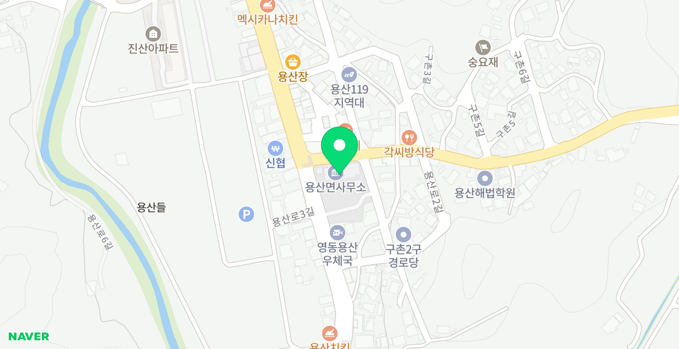 용산면사무소 위치 지도