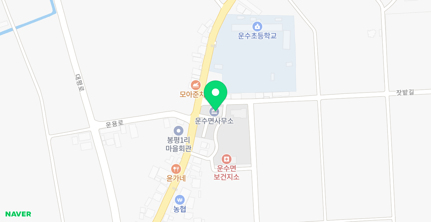 운수면 kiosk 위치 지도