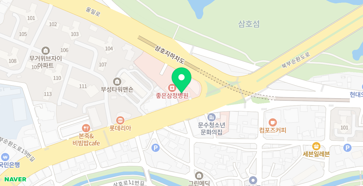 좋은삼정병원 위치 지도