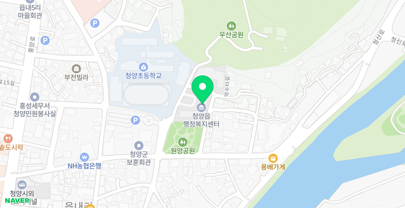 청양읍 위치 지도