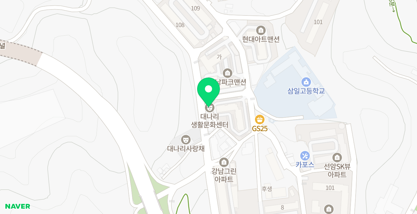 선암동 대나리 출장소 위치 지도