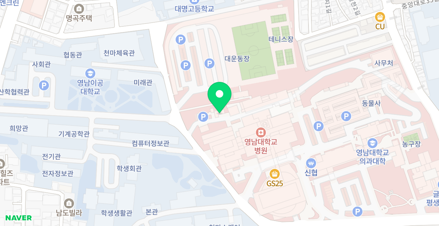 영남대학교병원 위치 지도