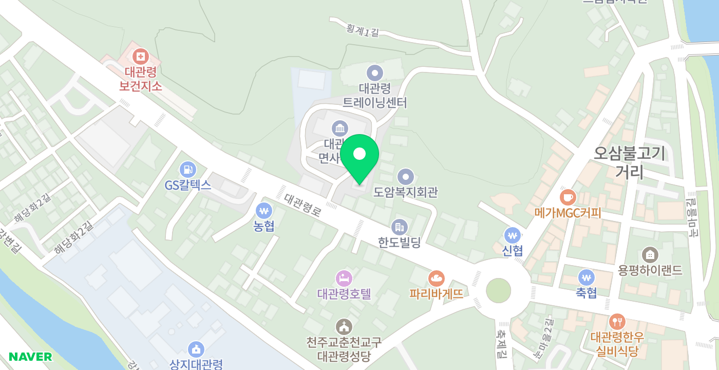 대관령면 민원 위치 지도