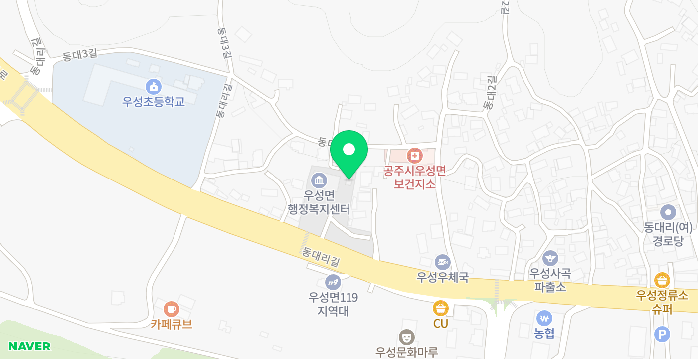 우성면 무인 KIOSK 위치 지도