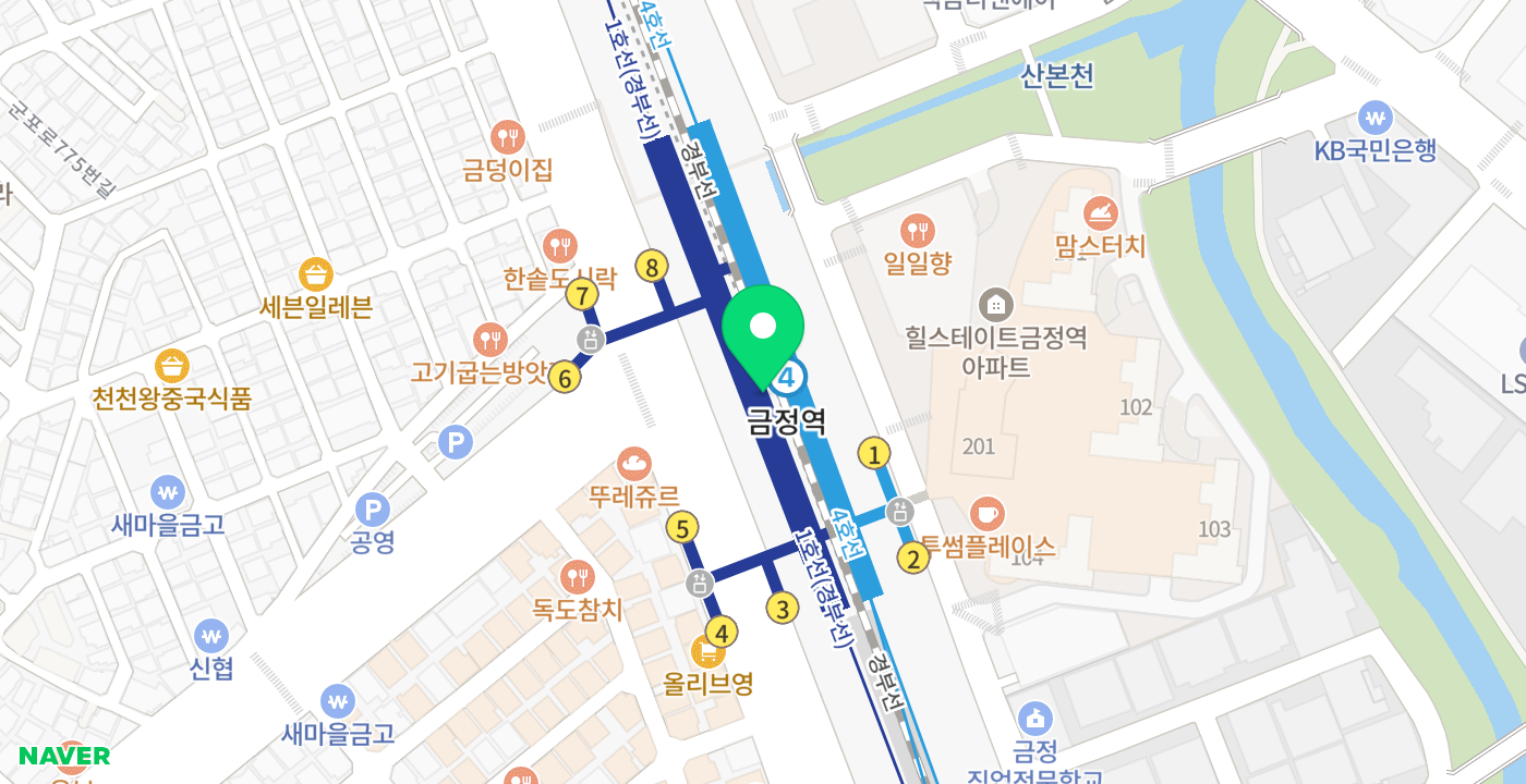 금정역 위치 지도