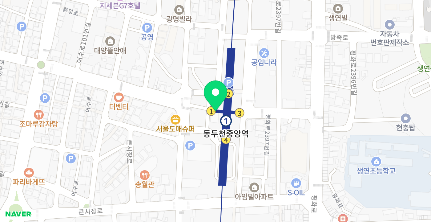 동두천중앙역 위치 지도