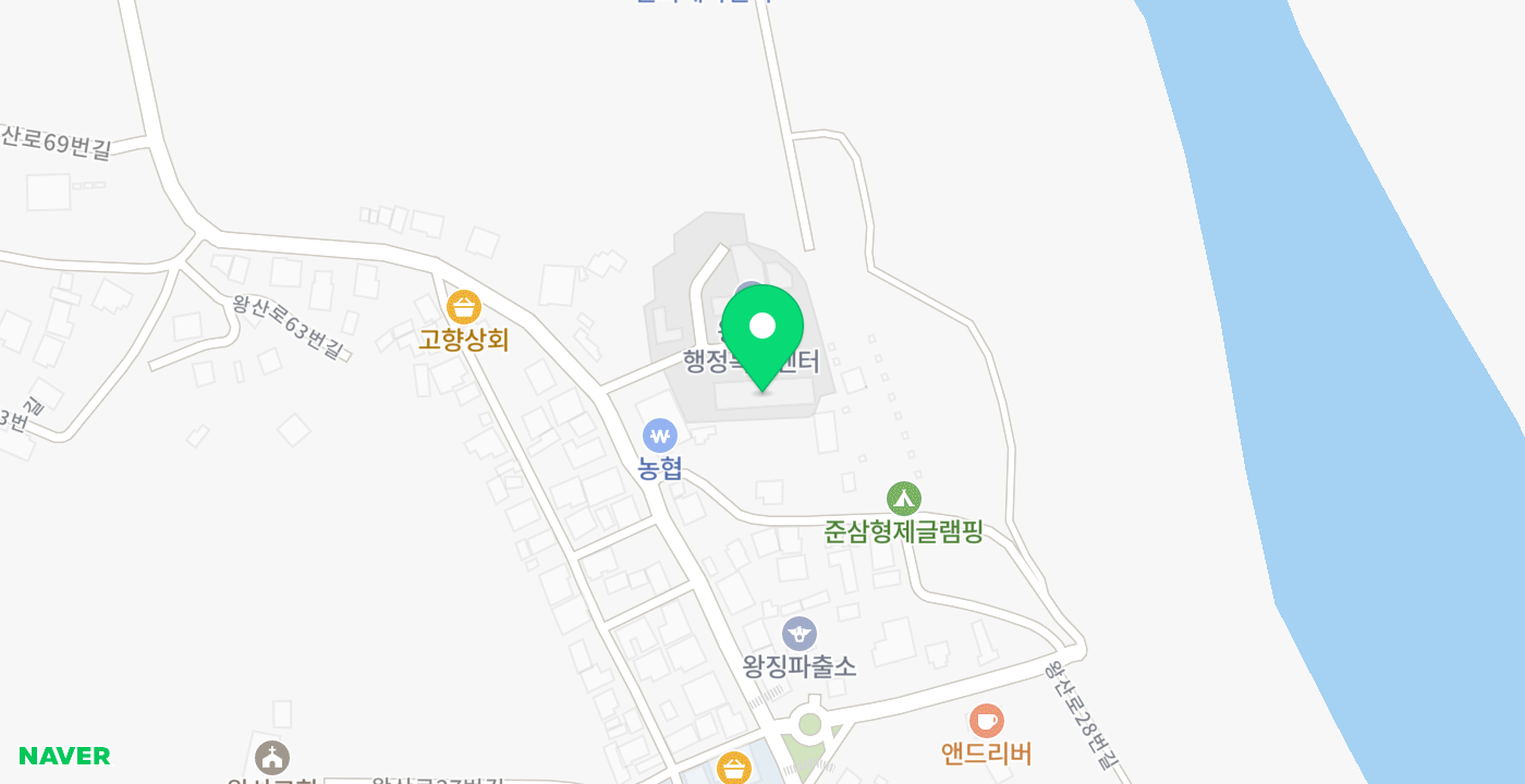 왕징면 위치 지도