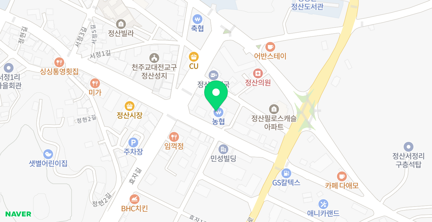 정산농협 위치 지도