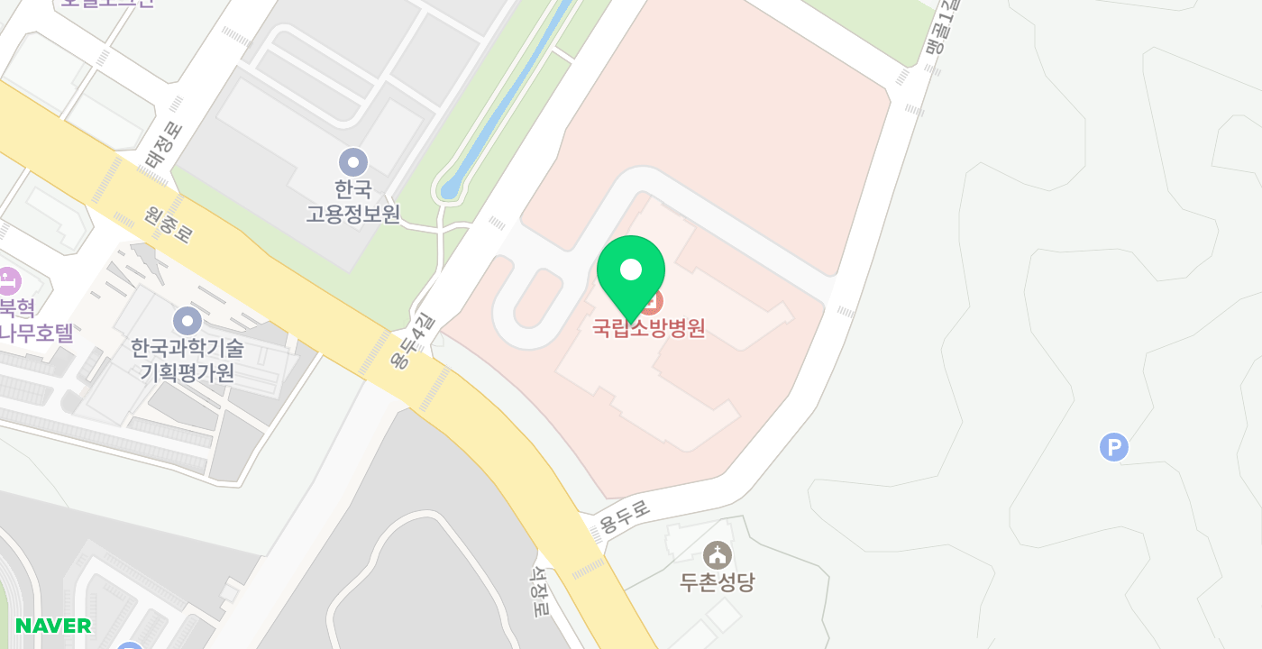 국립소방병원 위치 지도
