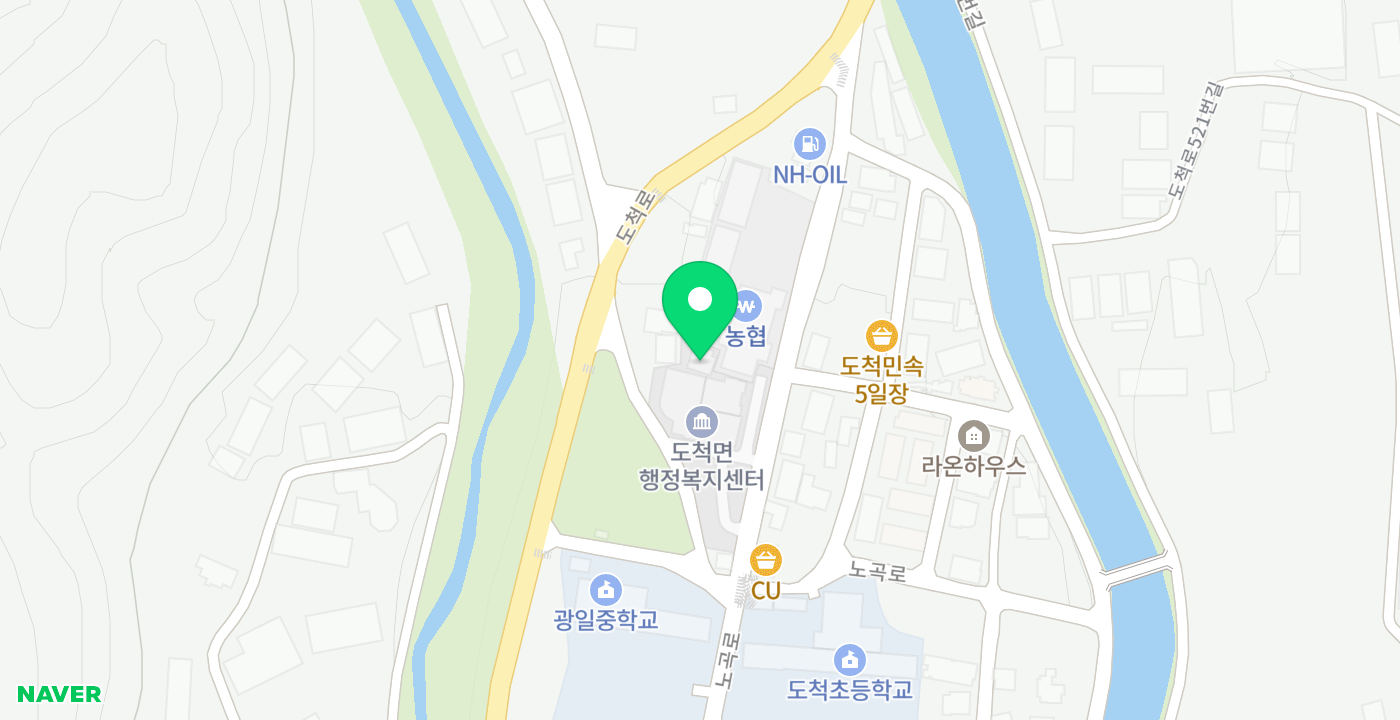 도척면행정복지센터 출입구 위치 지도