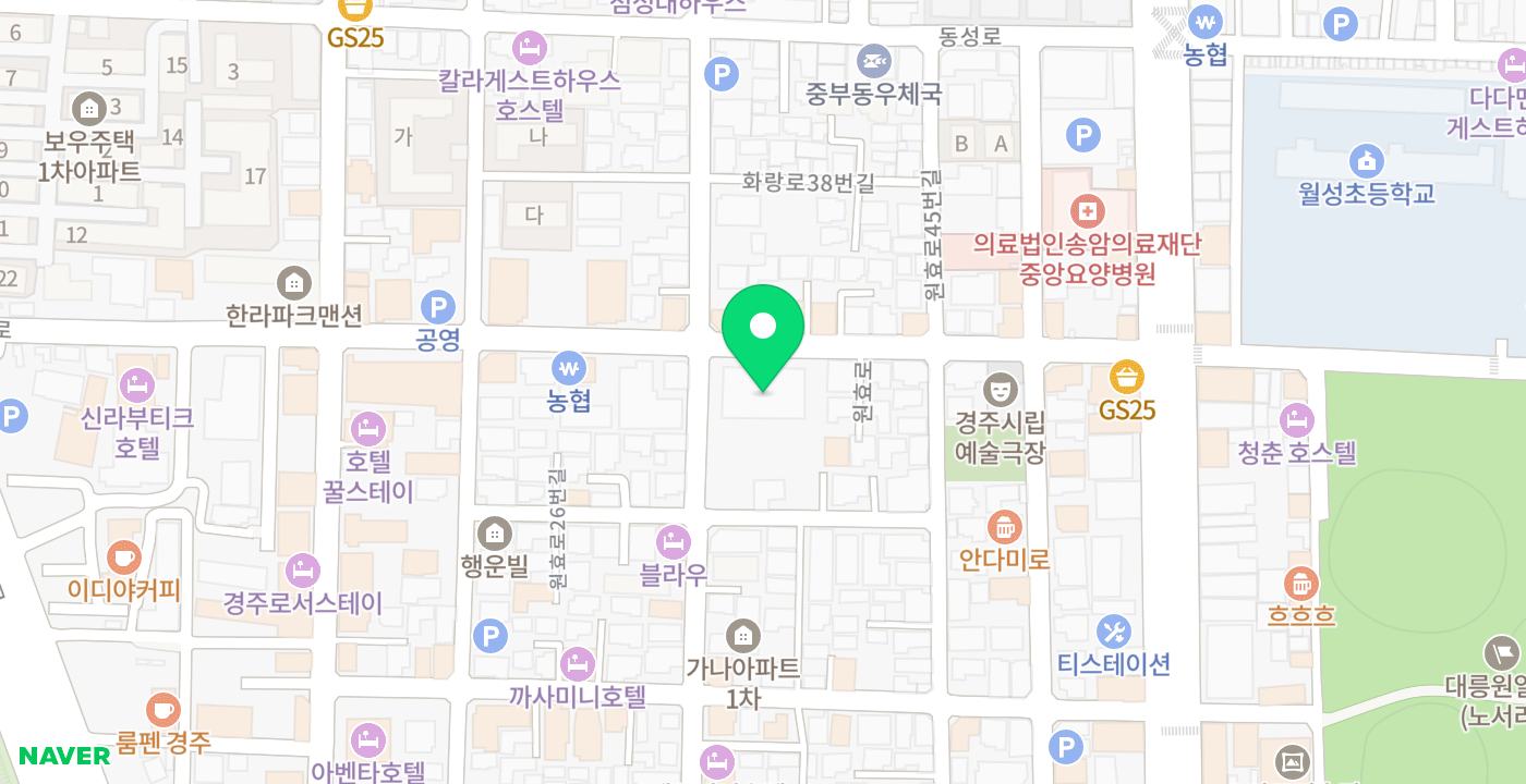 경주시노인종합복지관 위치 지도