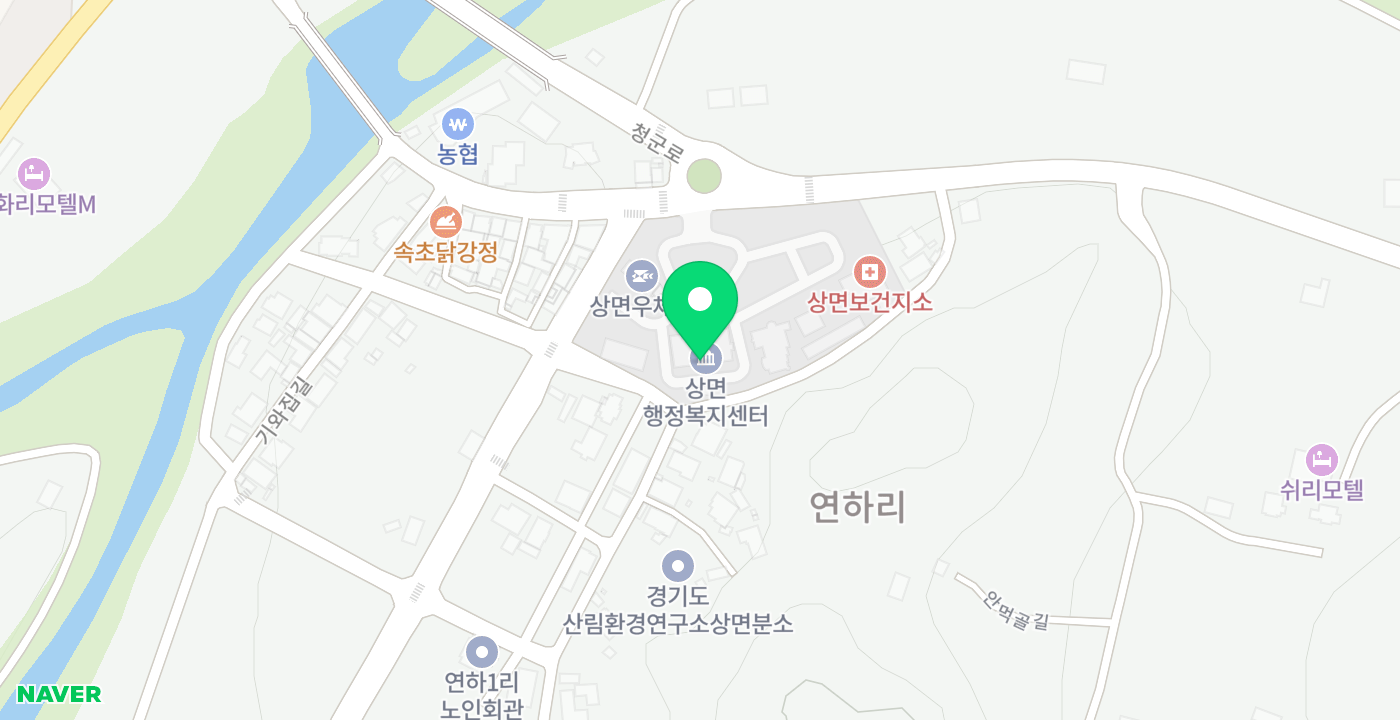 상면주민센터 위치 지도