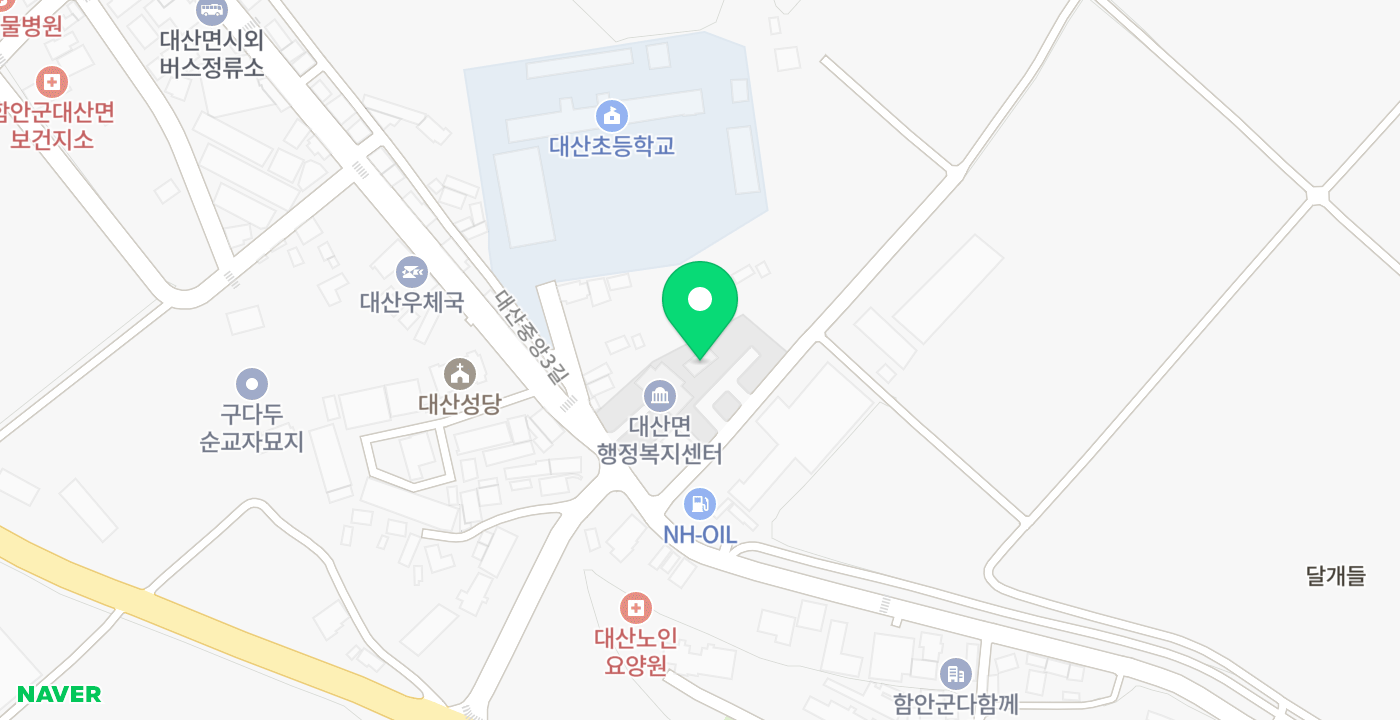 대산면사무소 위치 지도