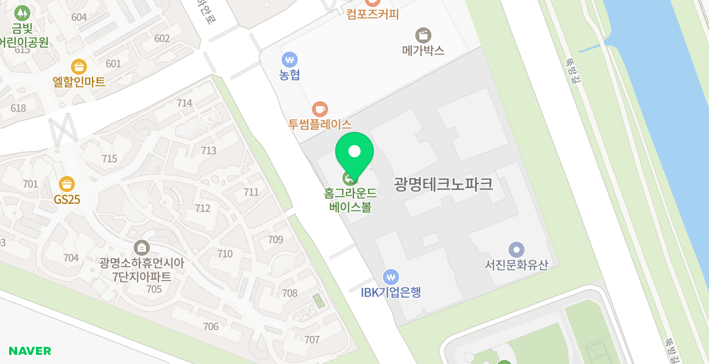 기업은행 광명테크노지점 위치 지도