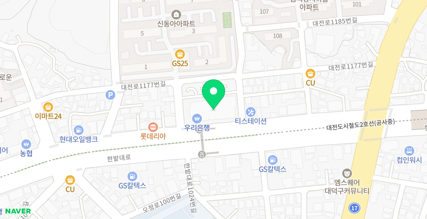 오정동우리은행 위치 지도