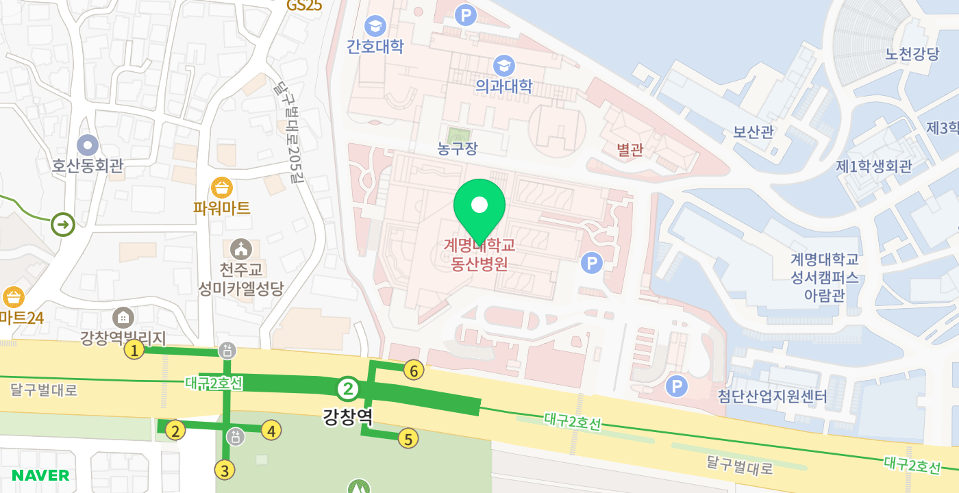 계명대학교동산병원 위치 지도