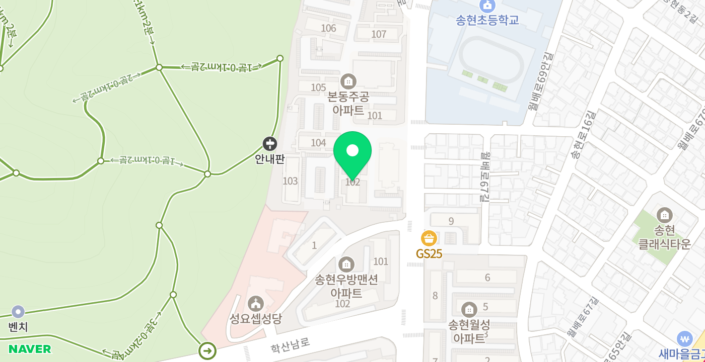 본동종합사회복지관 위치 지도
