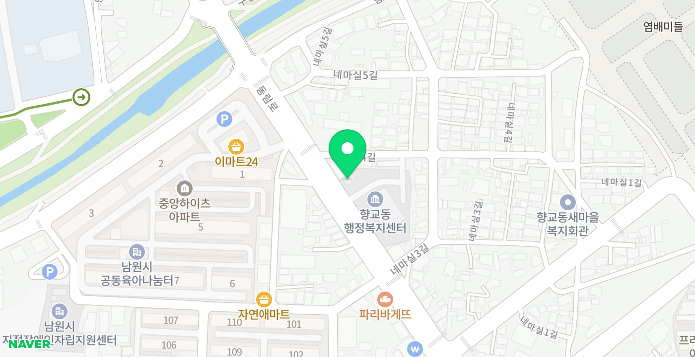 향교동행정복지센터 위치 지도