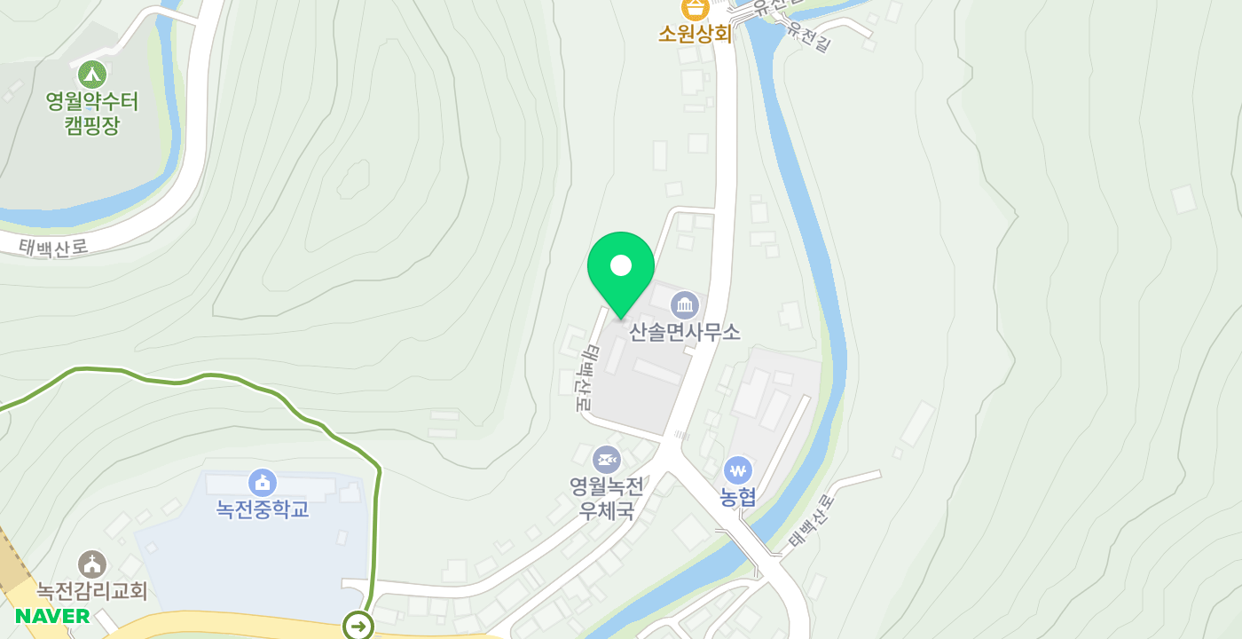 산솔면사무소 위치 지도