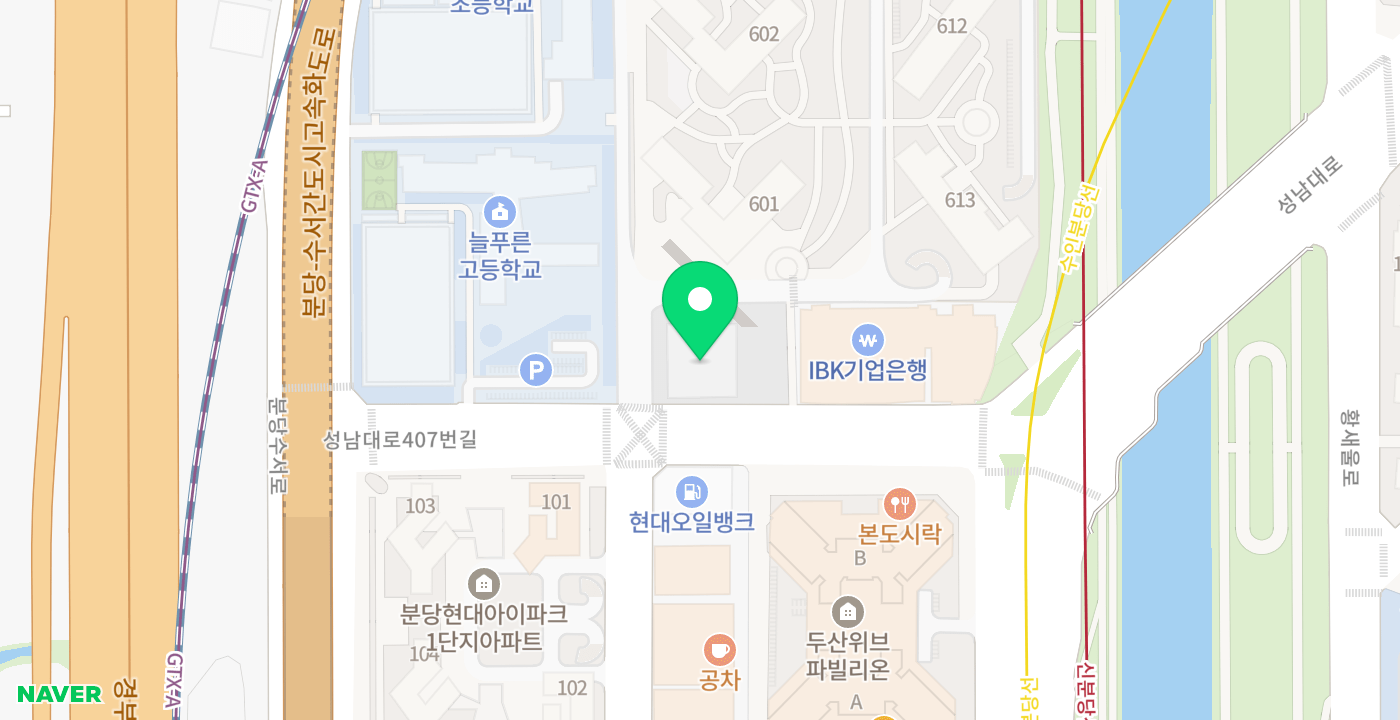 정자유스센터 위치 지도