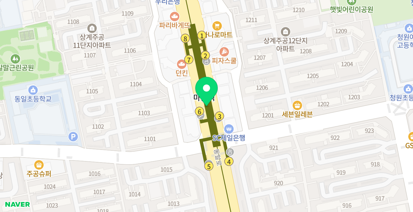 마들역(7호선) 위치 지도