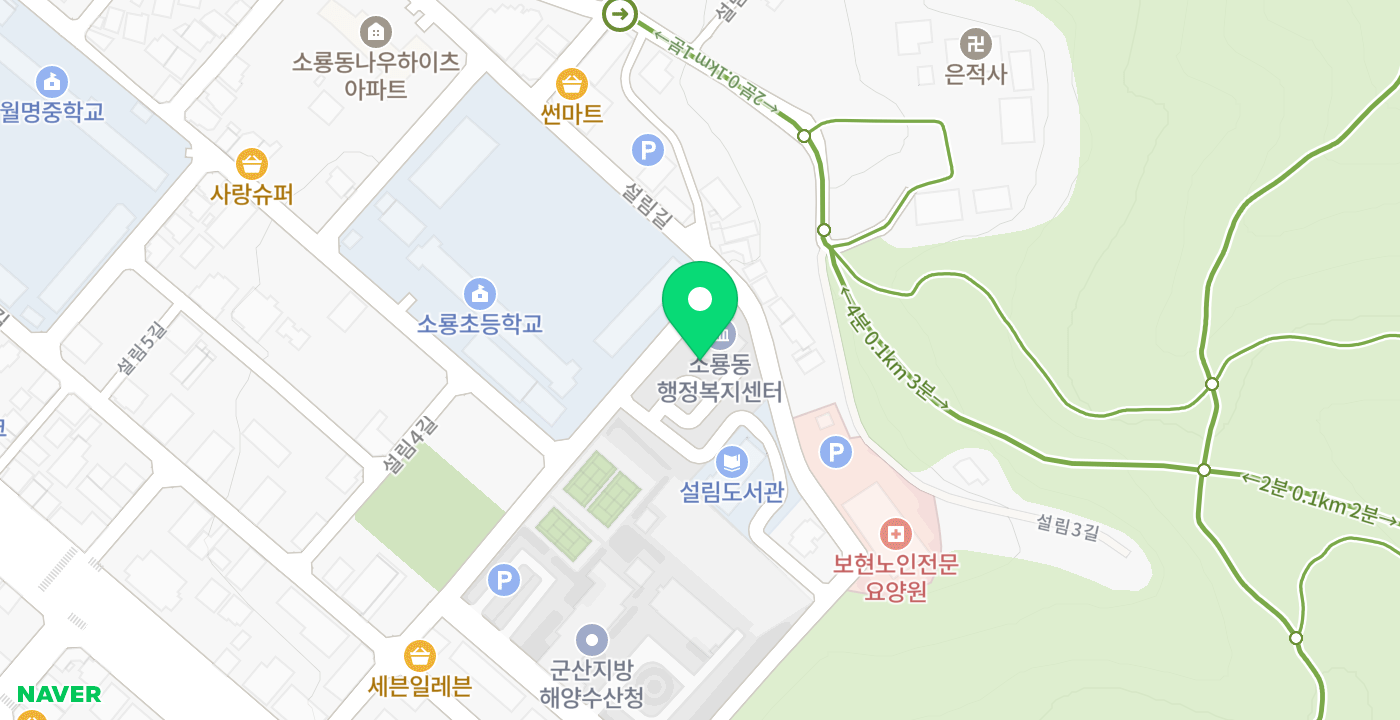 소룡동주민센터 위치 지도