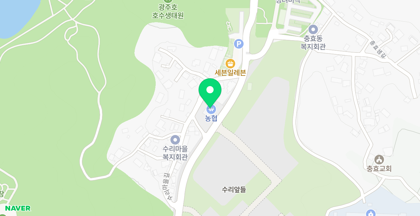광주농협 충효지점 위치 지도