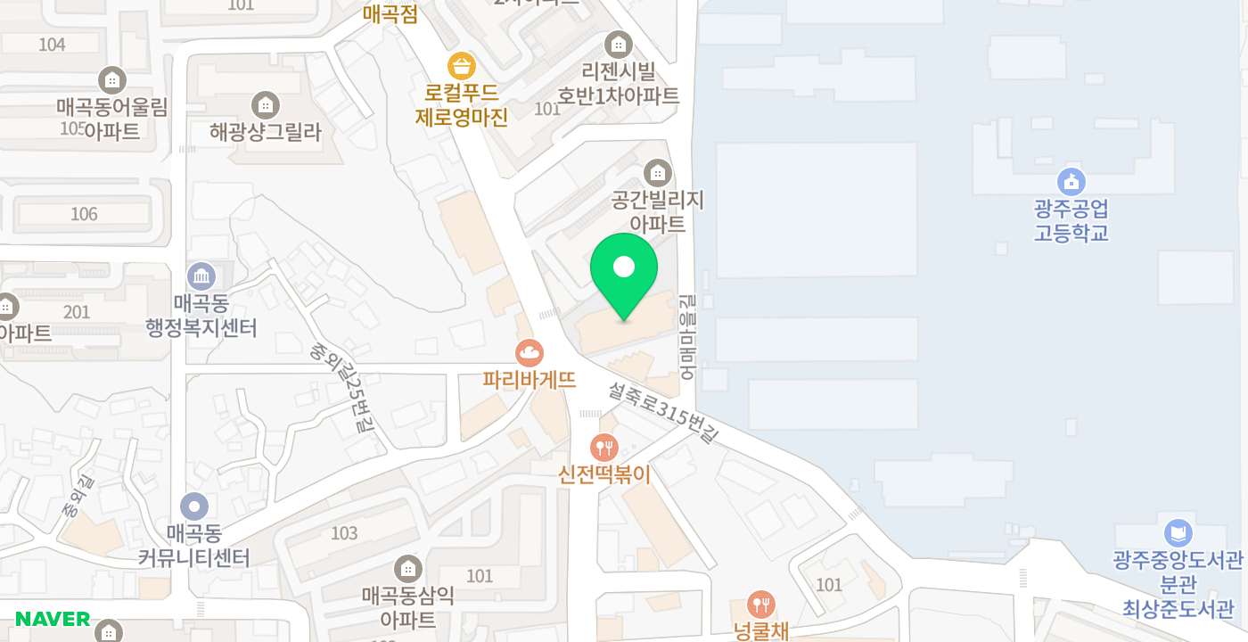 광주농협 매곡동지점 위치 지도