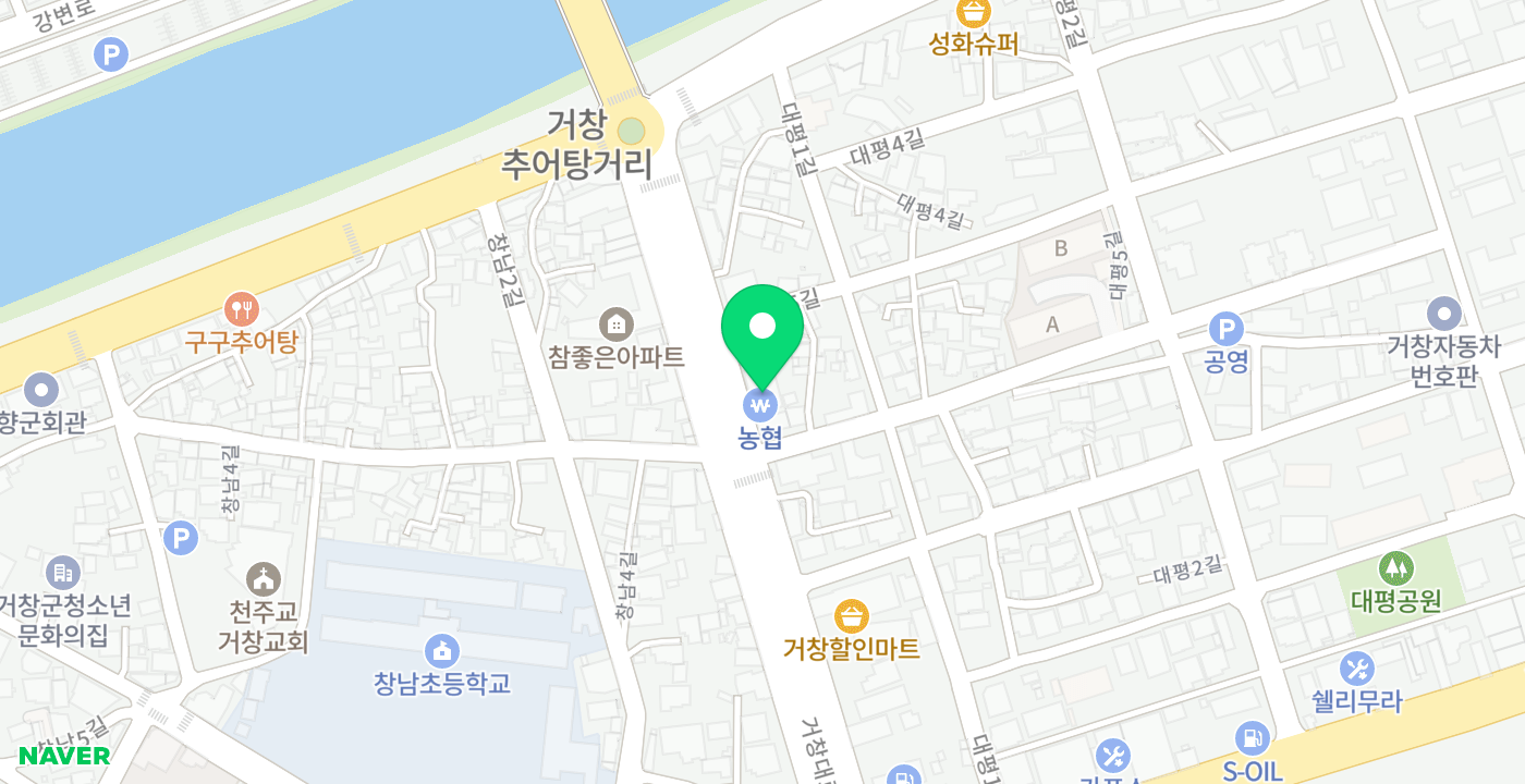 거창농협창남지점 위치 지도