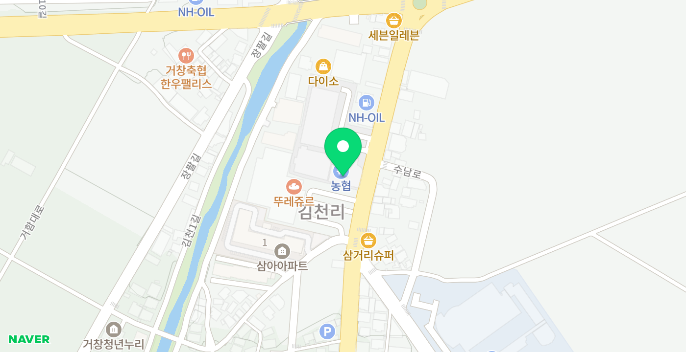 거창사과원예농협 위치 지도