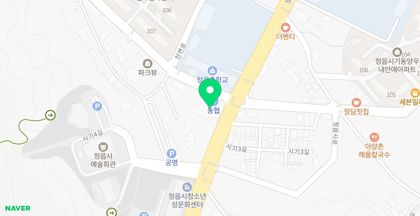 정읍원예농협로컬푸드직매장 위치 지도