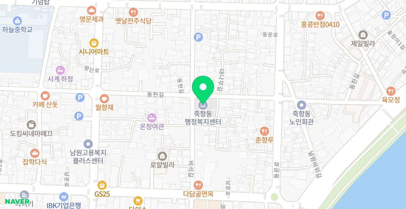 죽항동 위치 지도