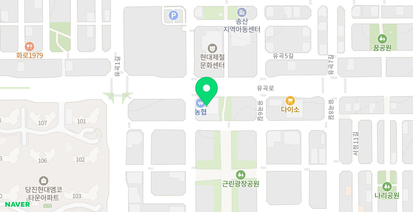 송산면 유곡농협무인 위치 지도