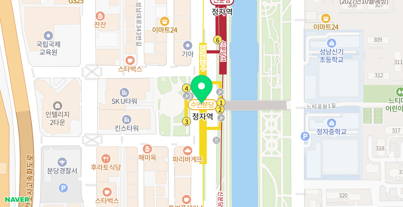 정자역 위치 지도