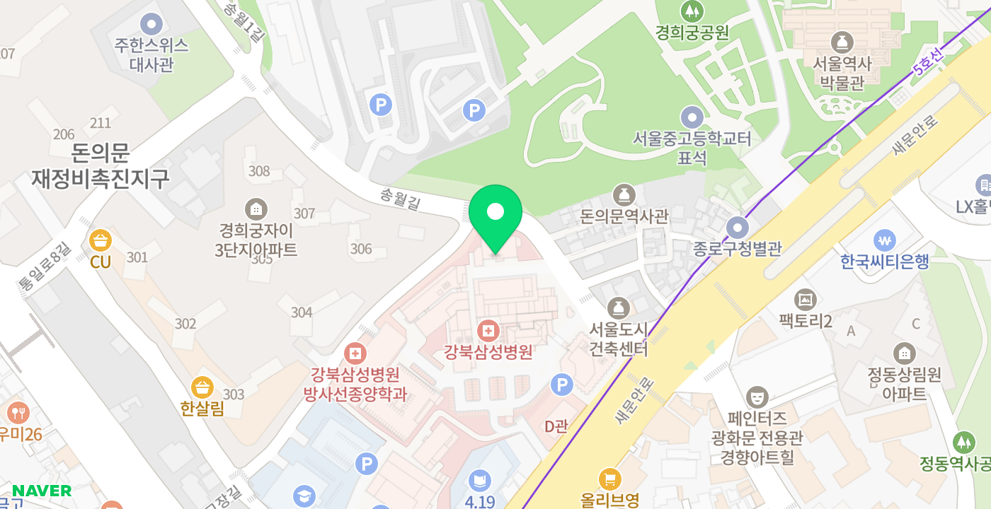 강북삼성병원 위치 지도