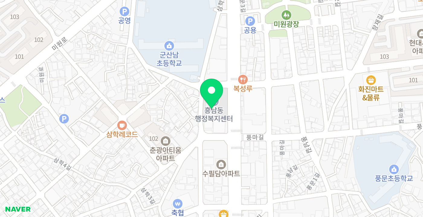 흥남동행정복지센터 위치 지도