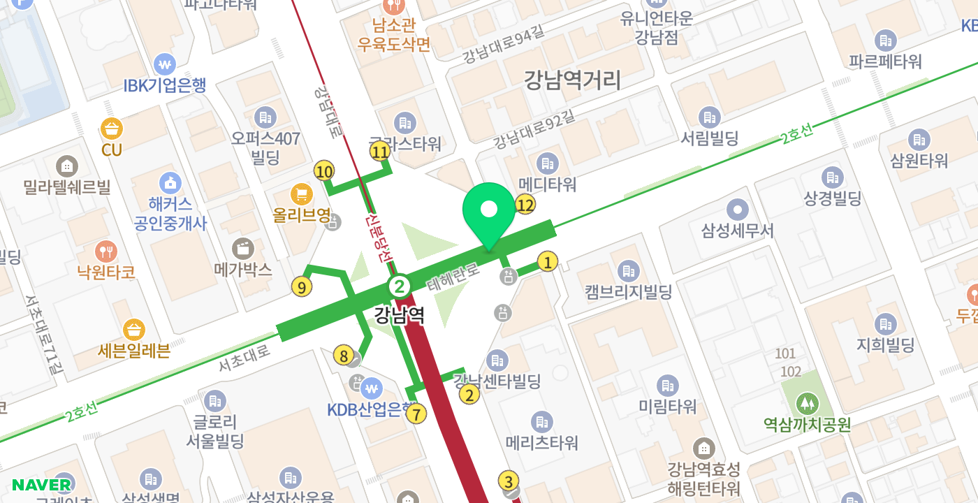 강남역 위치 지도