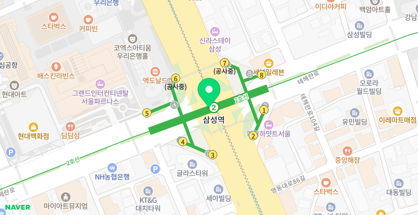 삼성역 위치 지도