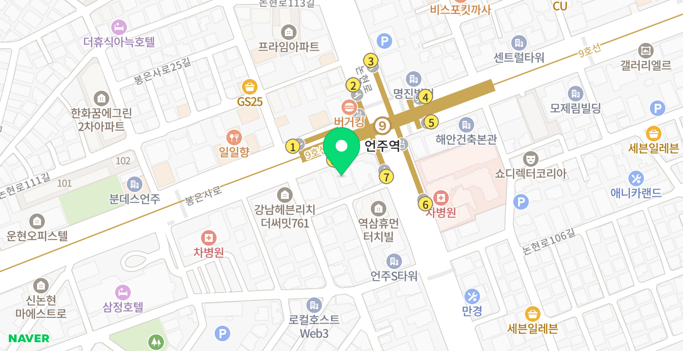 강남차병원 위치 지도