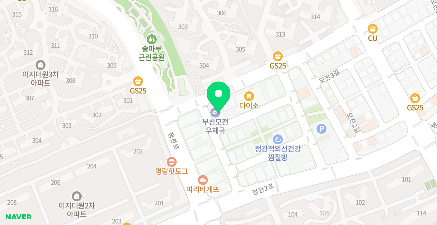 정관읍(부산모전우체국) 위치 지도