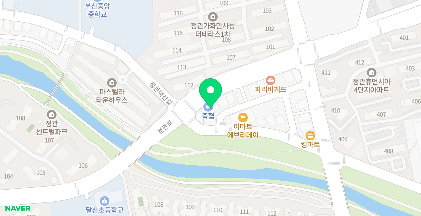 정관읍(농협정관신도시점) 위치 지도