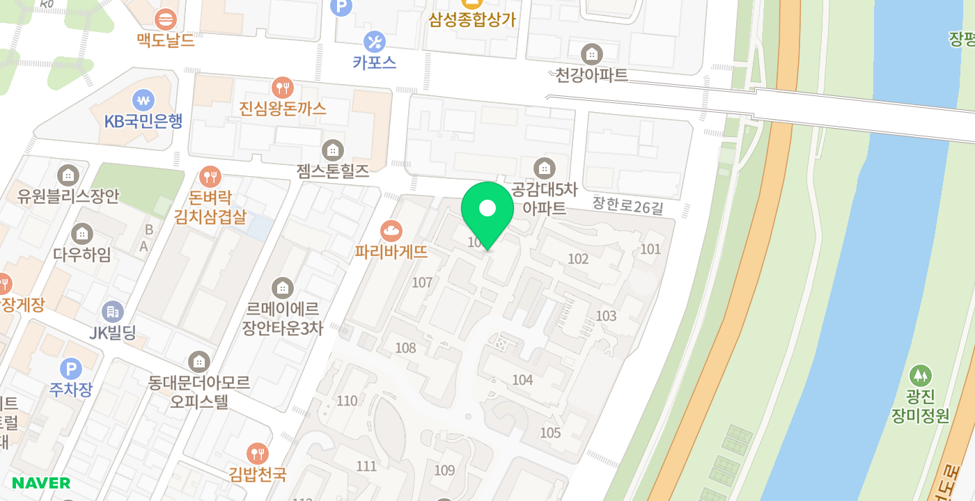 장안동 현대홈타운아파트 위치 지도