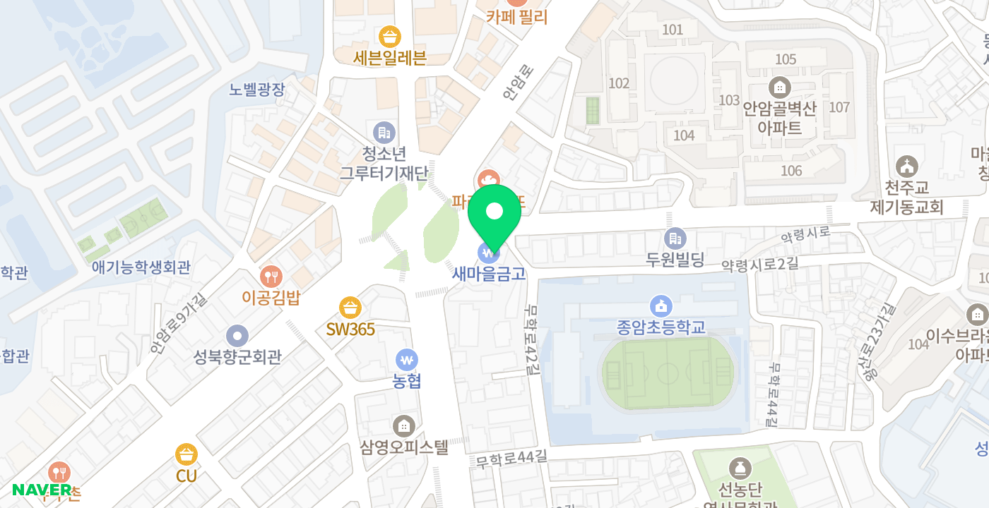 제기동새마을금고 제1점 위치 지도