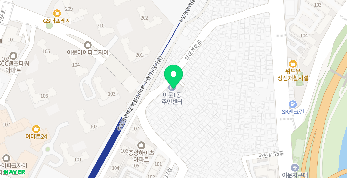 이문1동주민센터 위치 지도