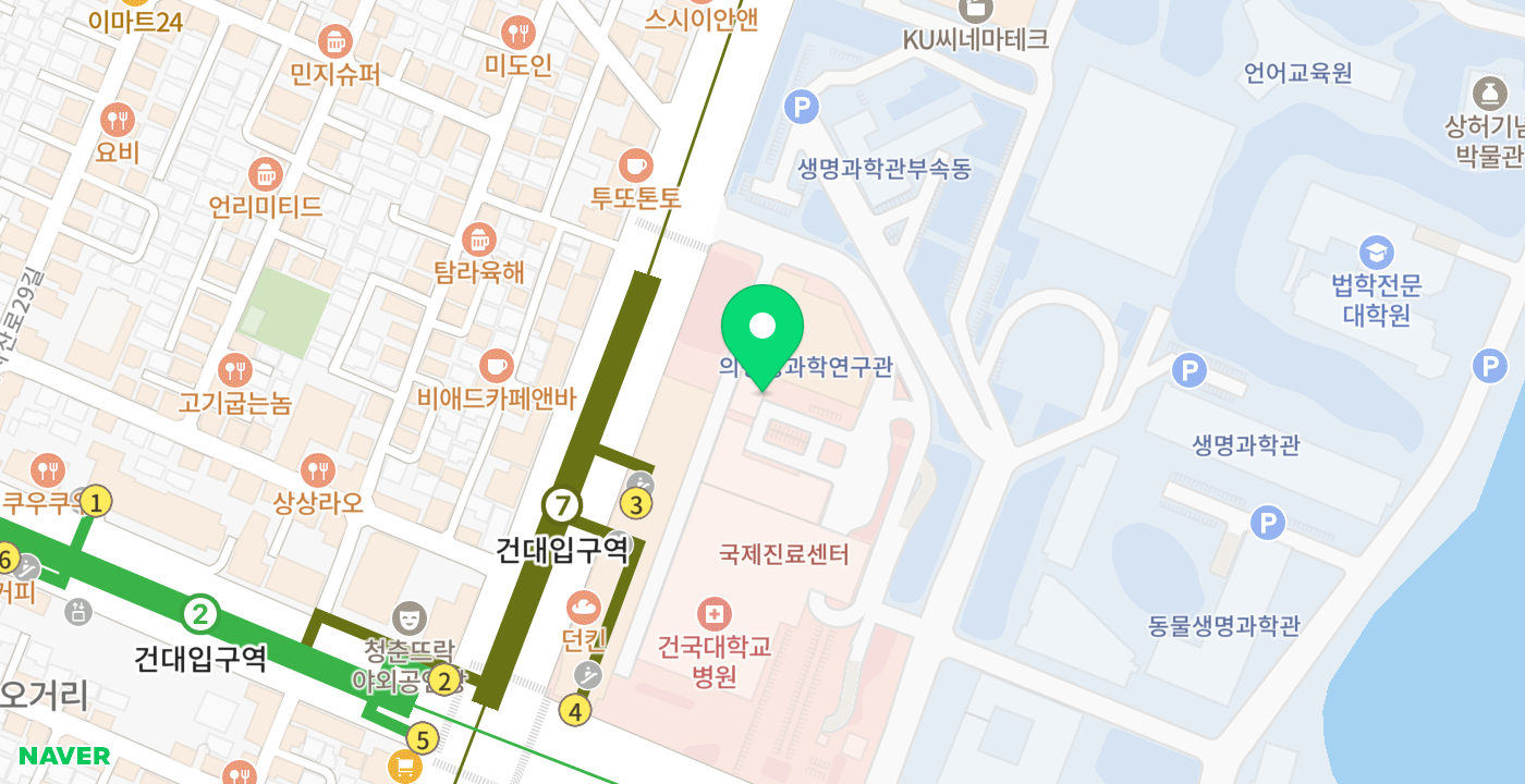 건대병원 위치 지도