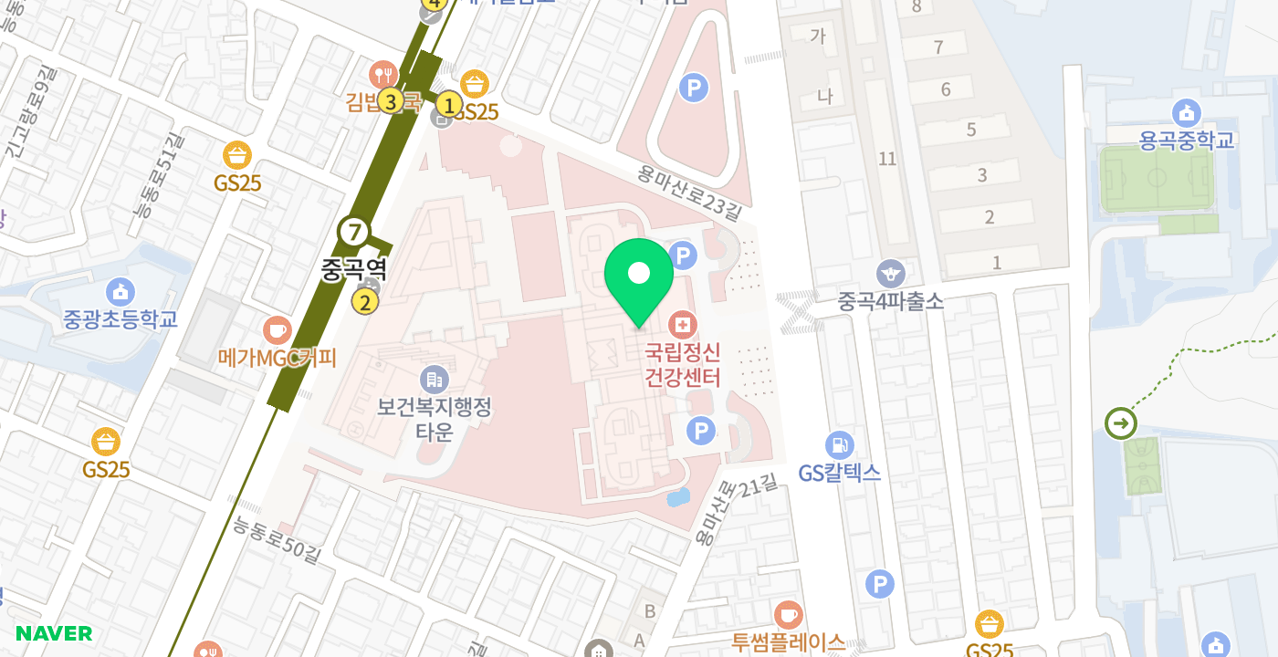 국립정신건강센터 위치 지도